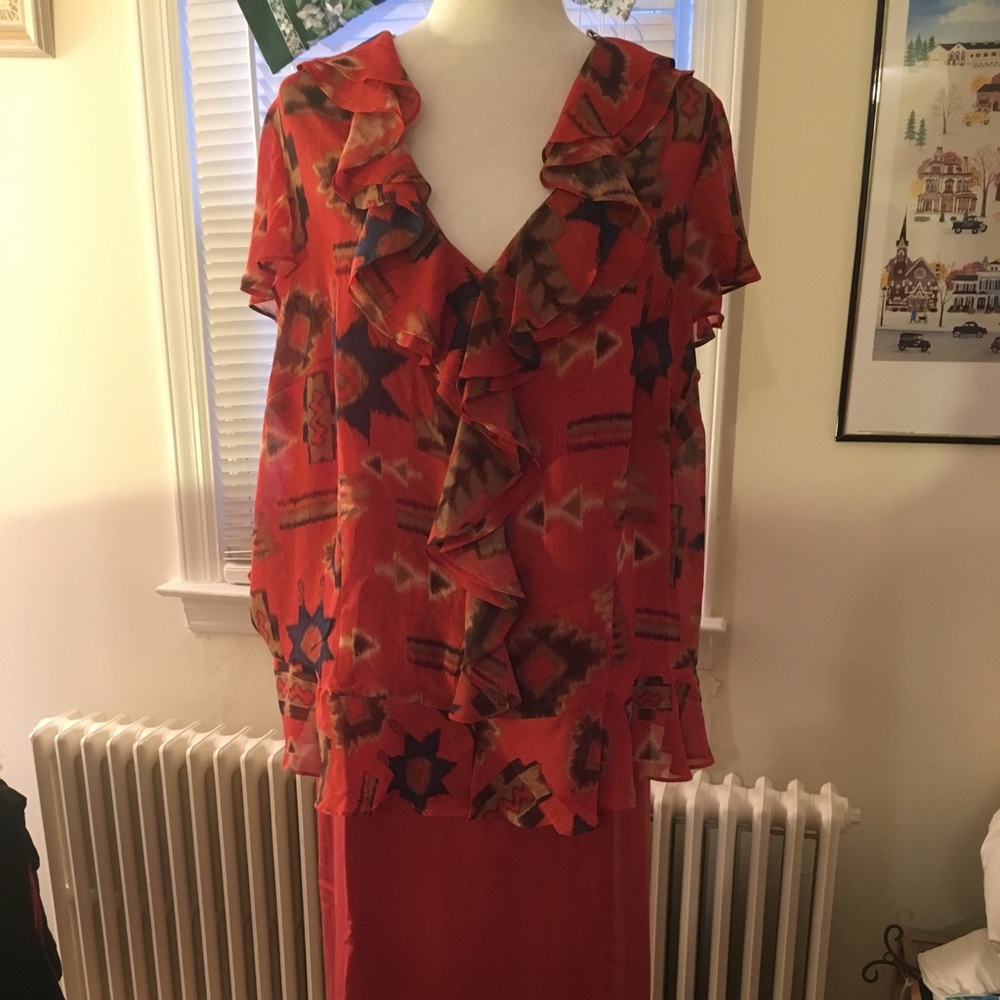 Chaps Southwest Print Blouse